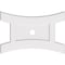 Ekena Millwork Haven Architectural Grade PVC Ceiling Medallion, 38"W x 25 3/8"H x 3"ID x 8 1/4"C x 1"P, One-Piece CMP38X25HN-03000 - alternate 1